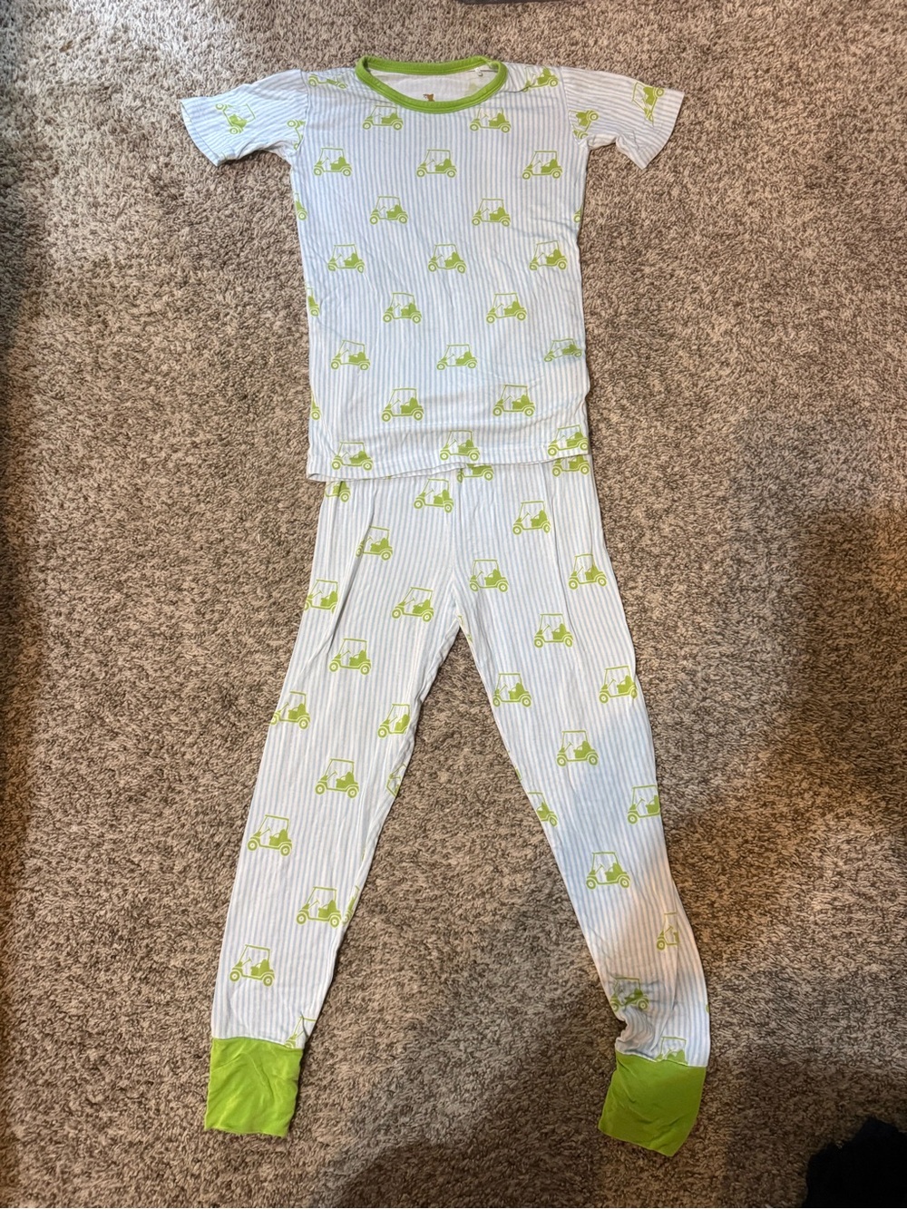 Kiki + Lulu Kids Green Golf Print Pajama Set